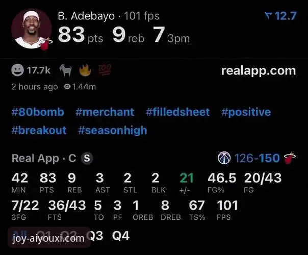 阿德巴约83分封神之夜：一次现象级表演背后的平台体验深度评测